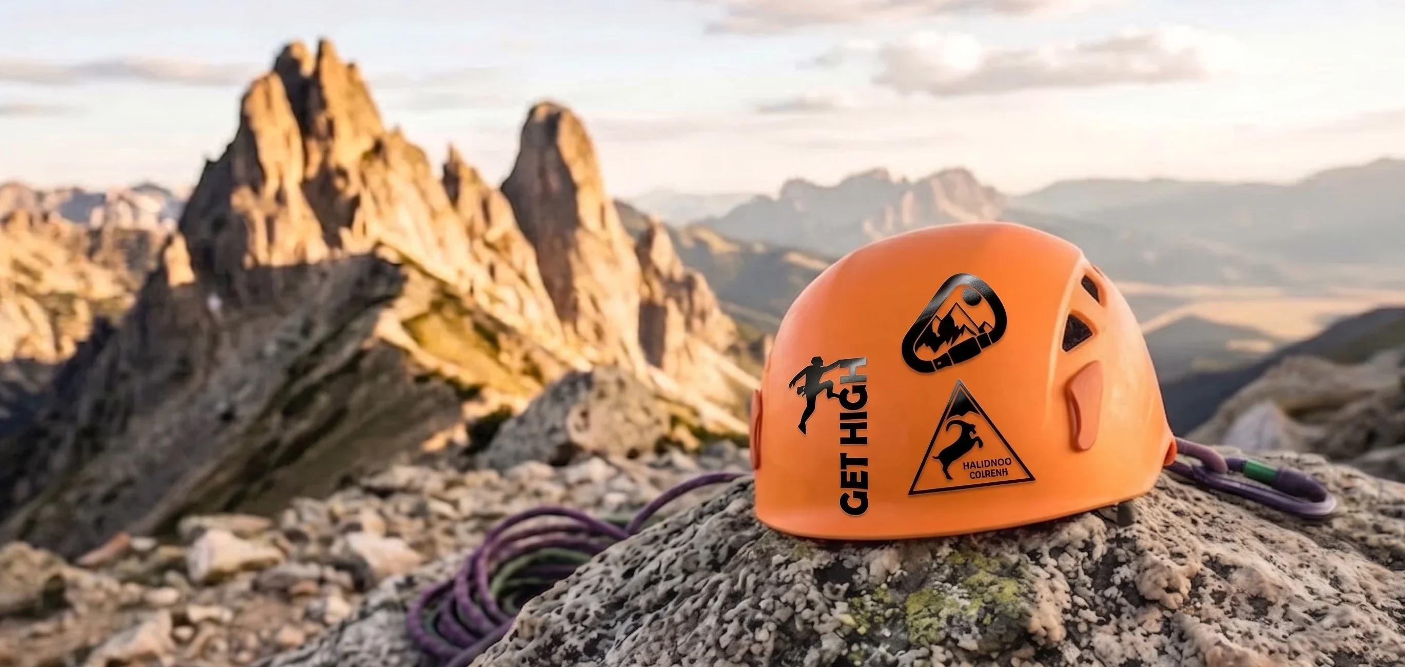 Casco con pegatinas de vinilo de corte
