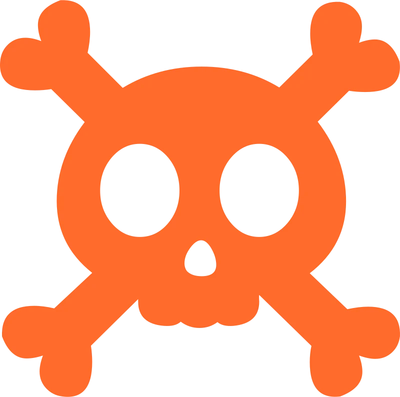 Pegatina de vinilo de una calavera