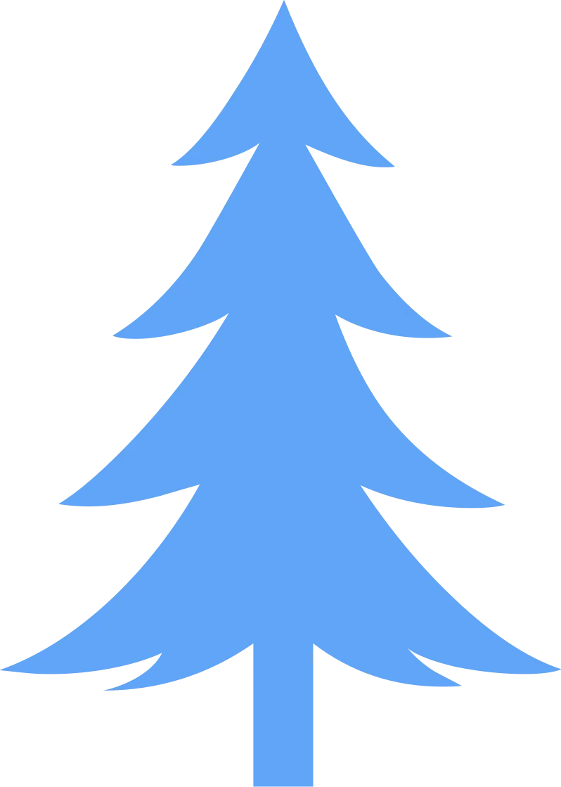 Pegatina de vinilo de un pino de Navidad